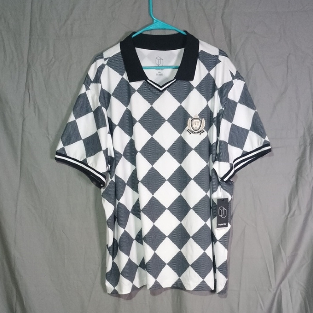 Original Use Black and White Diamond Pattern Men's Jersey